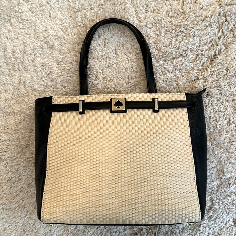 Kate Spade Shoulder Tote Handbag Black / Cream
